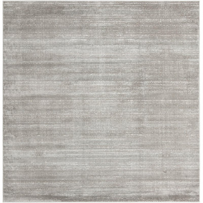 Tapis uni / rayé gris-ivoire Aimeeleigh