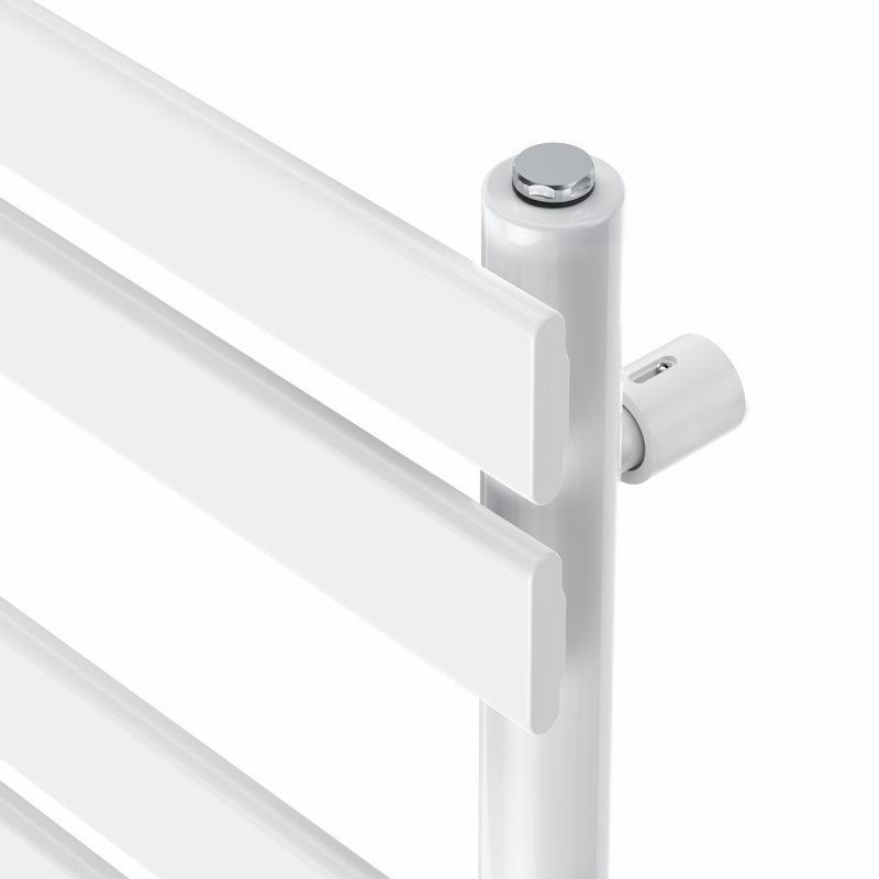 Flat Panel Towel Rail Heated Towel Rails, 100cm H x 45cm W x 6.2cm D, White