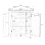 Armoire de rangement triangulaire pour salle de bain avec tablettes réglables-868376556