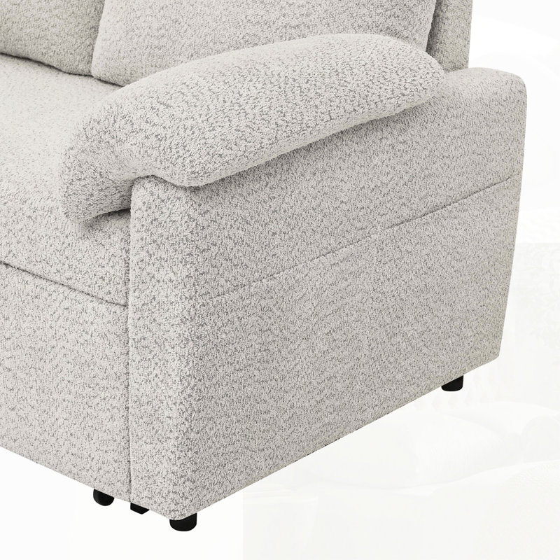 Canapé modulaire 3-en-1 avec rangement, Gris