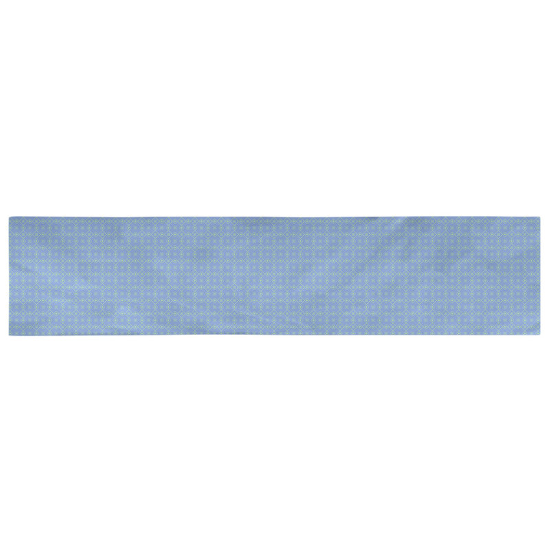 Chemin de table Avicia, 90 po x 16 po, Mauve / Jaune, Coton
