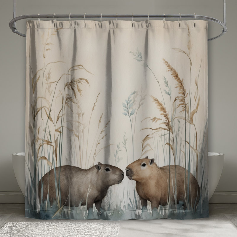 Rideaux de douche Capybara, L 70 po x H 93 po