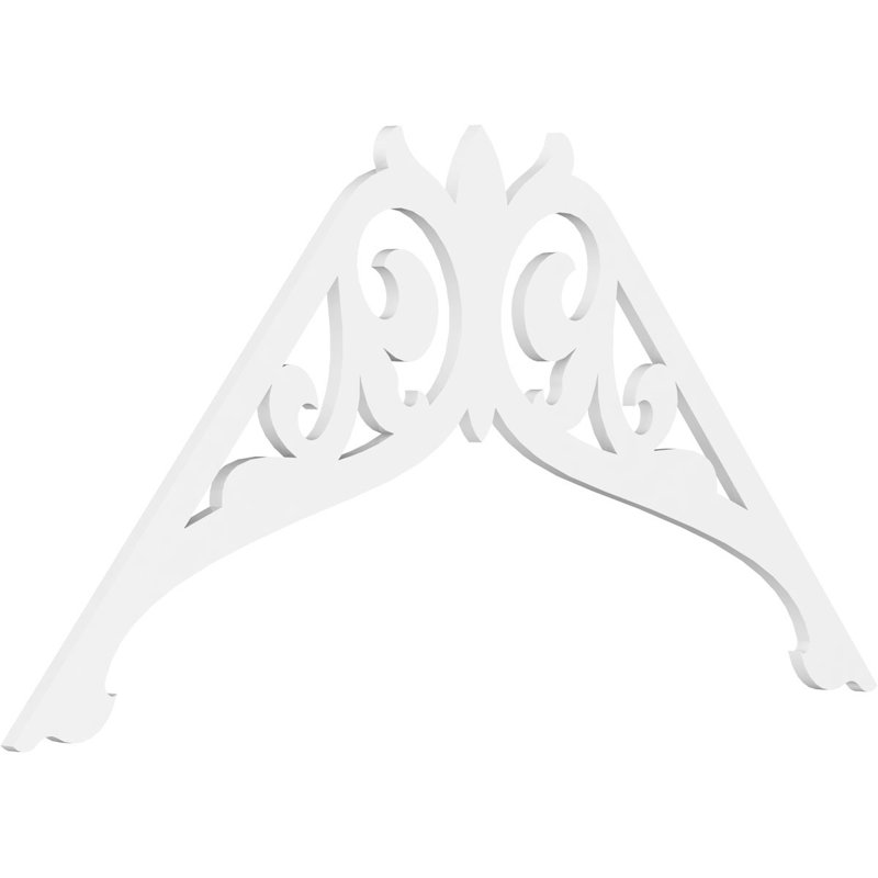 Carrillo Signature Urethane Gable Pediment, Primed Tan, 42"H x 72"W, 14/12
