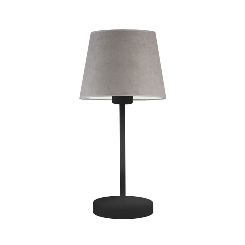 Alekper Metal Desk Lamp, Black Base/Grey Shade