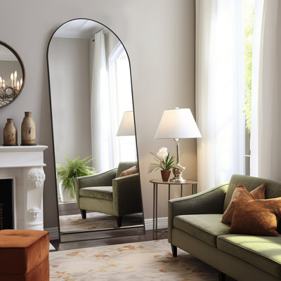 Eleah 71'' x26'' Aluminum Arched Full Length Mirror