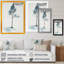 «Blue Watercolor Tree in the Countryside II», reproduction sur toile-87371098-87371099