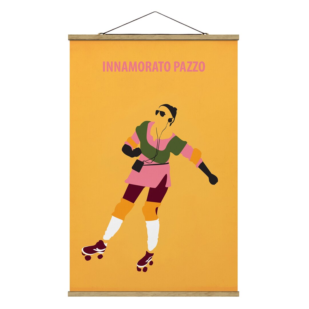 Stoffbild mit Plakatstreifen - Filmposter Innamorato Pazzo - Portrait 3:2