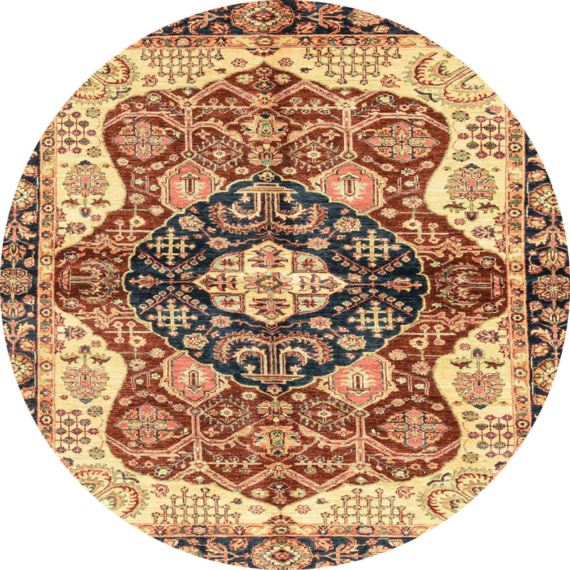 Tapis abstrait moderne 3208, Rond 3 pi