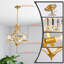 Luminaire suspendu rustique en cristal avec chaîne réglable pour salle à manger-830781348