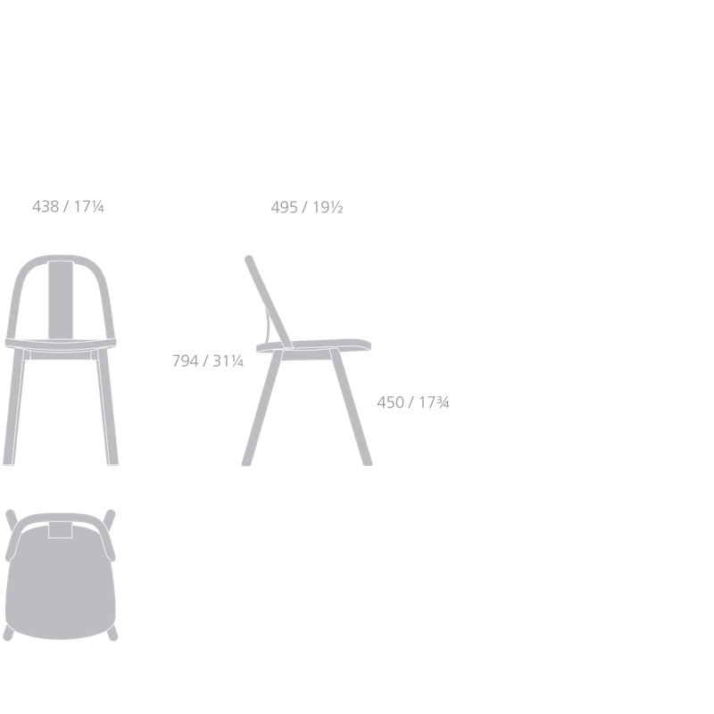 Chin-Chin Solid Wood Dining Chair, Oak Nature