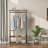 Industrial Pipe Clothing Racks With Storage Shelves,  Mounted Clothes Rack For Hanging Rods,Heavy Duty Black Clothing Racks With Three Shelves Retail Display Garment Rack For Home
