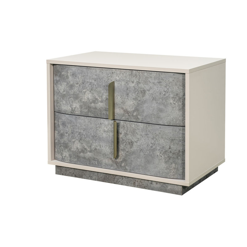 Pavira 2-Drawer Nightstand - Stone