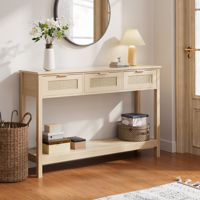 Spahn 130.5cm Unfinished Console Table, 81 H x 130 W x 30 D cm
