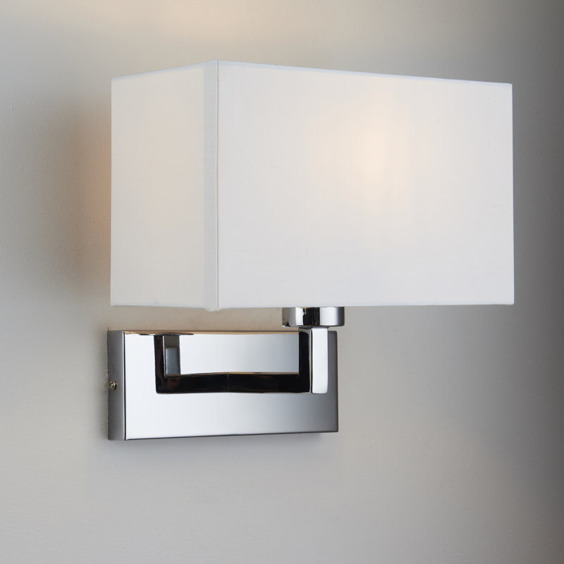 Sempronius Armed Sconce, White, Chrome