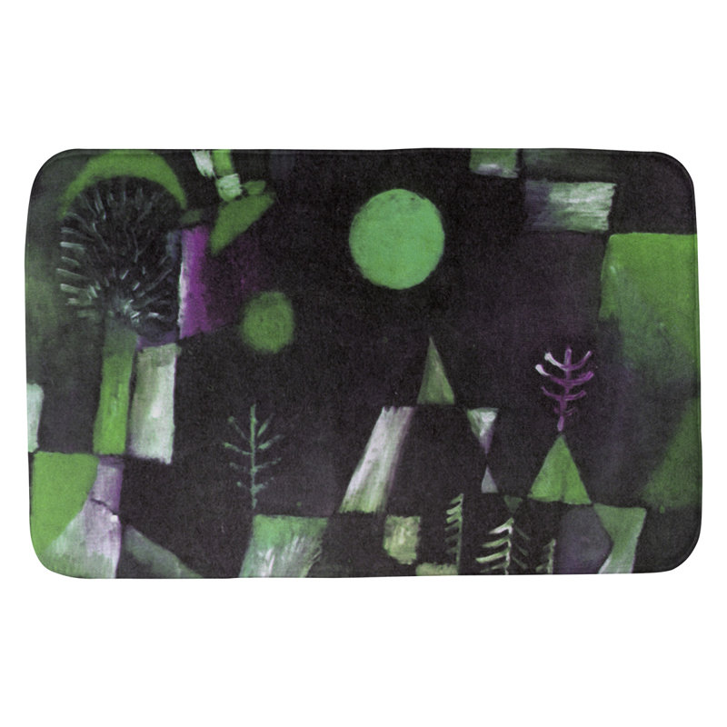 Tapis pour salle de bain full moon Maglio, l 21 po x L 34 po, Vert