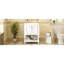 Meuble-lavabo de luxe moderne de 24 pouces avec lavabo en céramique, sculptures ornées sur les pieds, rangement double pour une utilisation polyvalente