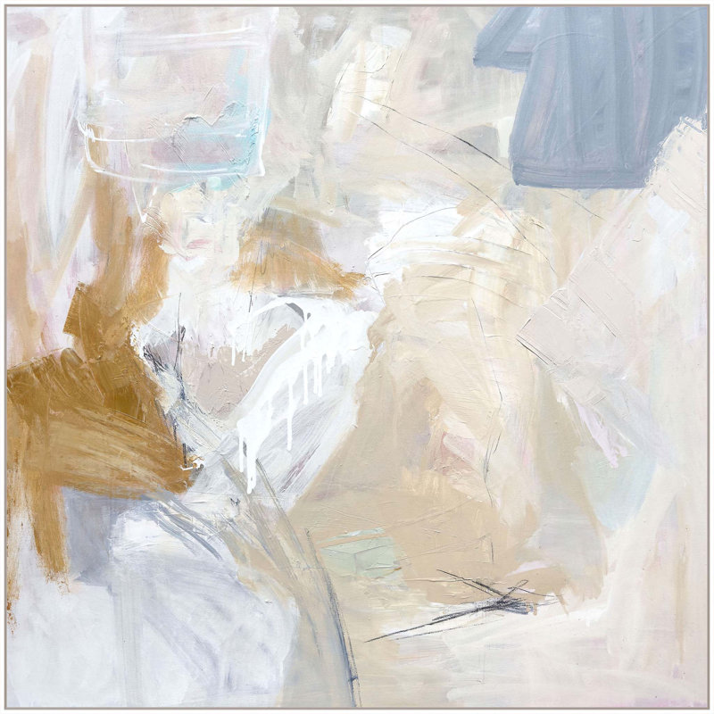 "Dune 40" par Katie Ré Scheidt, H 56 po x l 56 po, Cadre flottant blanc