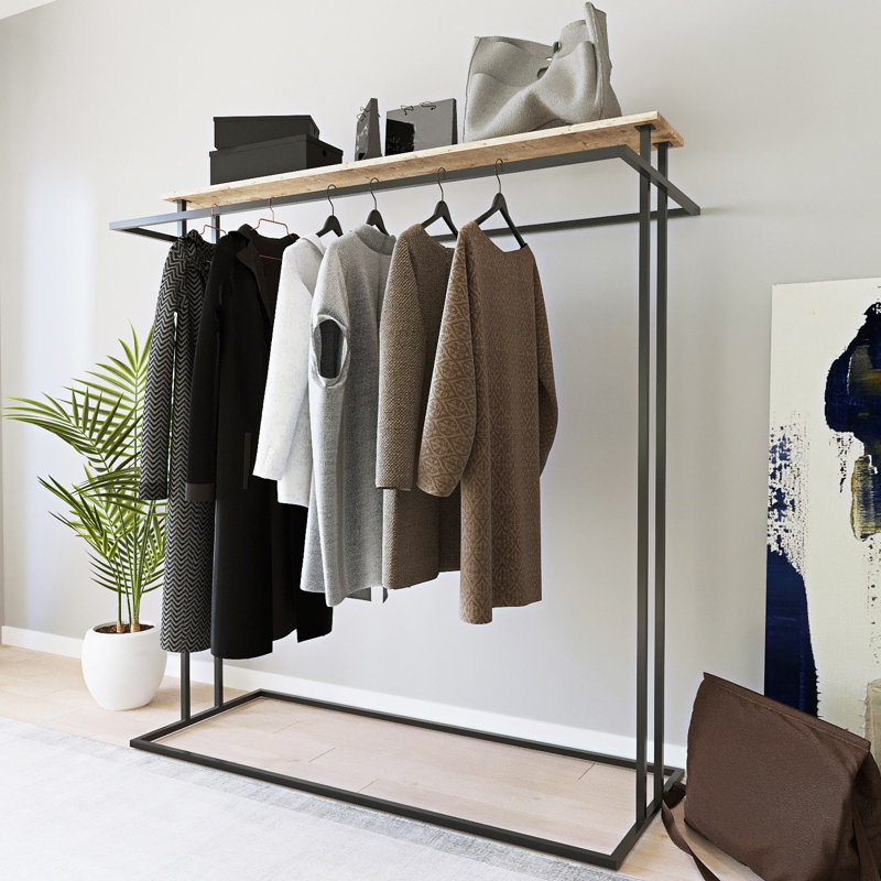 Nebras Solid + Manufactured Wood Wardrobe