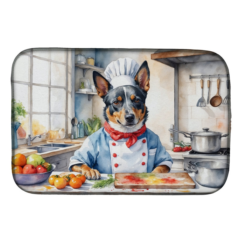 Australian Cattle Dog The Chef Dish Drying Mat