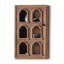 Bois massif + panneau de fibres à densité moyenne fixé au mur 2 tablettes, présentoir à décor moderne pour chambre à coucher, salle de bain, cuisine, salon-132691535