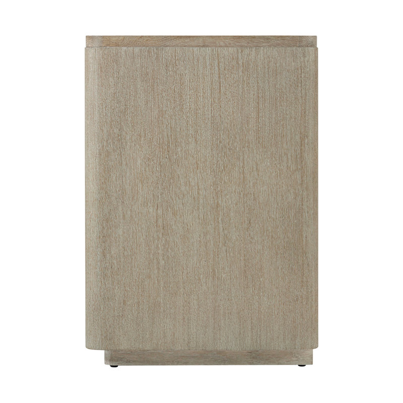 Repose 3 - Drawer Solid Wood Nightstand, Gray Oak