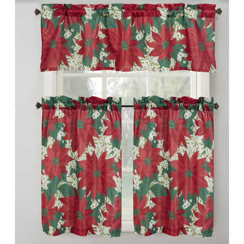 Rideau de cuisine Irva Poinsettia