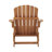 Oversize Wooden Outdoor Folding Adirondack Chair With Pre-Assembled Backrest & Seatboard