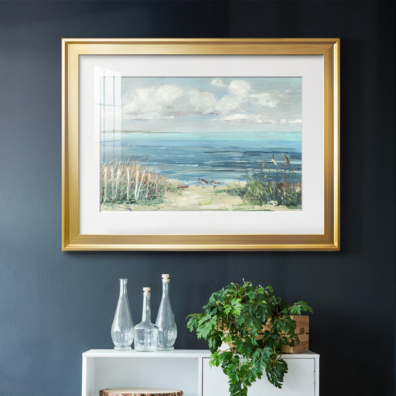 Lived Cove, reproduction d'art encadrée, Or, H 19 po x l 27 po x P 1,5 po