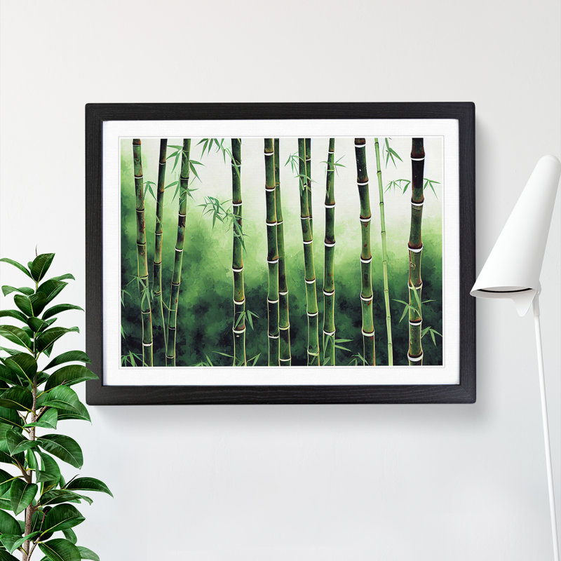 Magnificent Bamboo Forest - Framed Print, 25cm H x 34cm W x 2cm D, Black