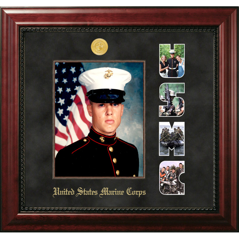 Marine Portrait Executive Picture Frame, Brown/Black