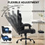 Fauteuil inclinable et ergonomique en similicuir avec haut-parleurs Bluetooth-2073536253