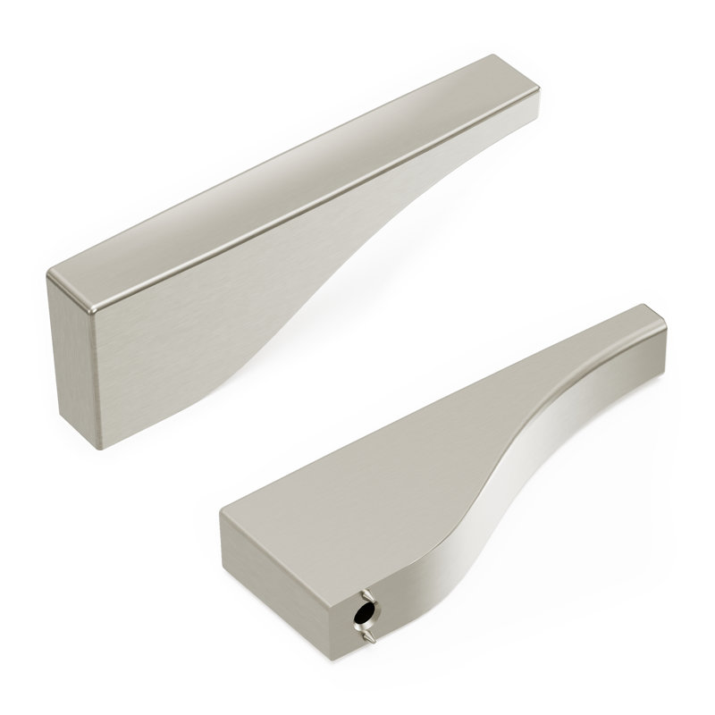 Channel Collection Knob - 3" x 1/2 " Cabinet Knob - Contemporary Hardware for Drawers & Cabinets, Satin Nickel