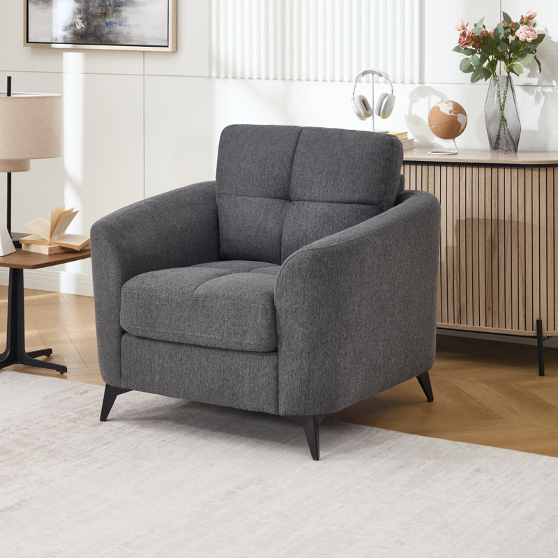 Rozalin 3 Seater Linen Sofa, Grey