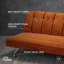 Brighton 3 Seater Velvet Fabric Sofa Bed – Luxurious and Comfortable Modern Loveseat with Strong Metal Legs, Ideal for Bedroom, Lounge, Studio, or Home Office-1895045746