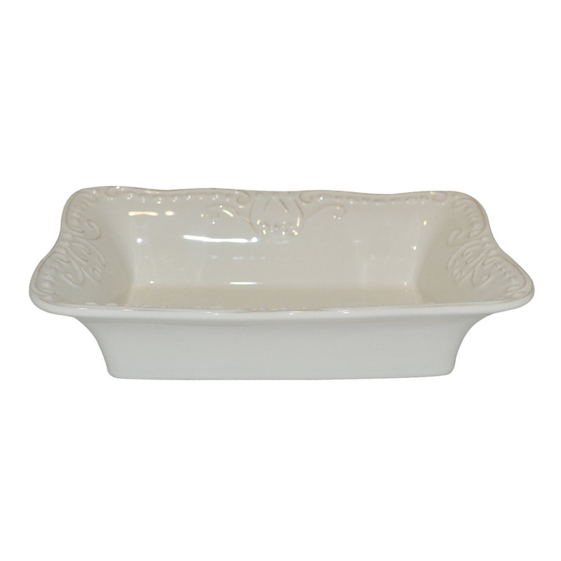 Isabella Small Rectangular Baker , Ivory