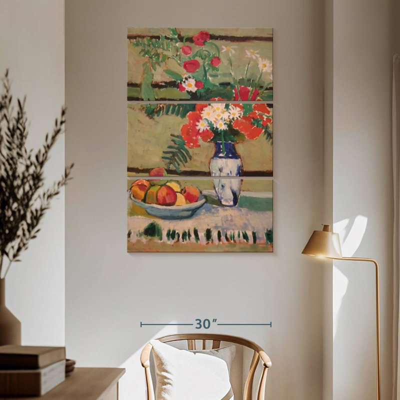 Harnek fleurs et fruits, H 65 po x l 42 po
