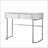 39" Mirrored Makeup Vanity Table with Stainless Steel Base, Mirrored Console Dressing Table with 2 Drawers,Versatile Desk for Bedroom and Office-116767152