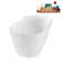 67" Streamline Soaking Glossy White Freestanding Tub and Tray With Internal Drain