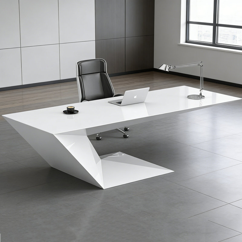 Bureau simple et moderne, H 29,53 po x l 94,49 po x P 35,43 po