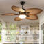 Ventilateur de plafond 44 "/ 52" à feuilles tropicales à intensité variable avec lumières DEL et télécommande-439240859-439240838