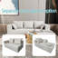 Lit modulaire beige à quatre places, rembourré d'éponge à haute densité, lin doux, confortable pour une atmosphère douillette, lit à quatre places, mousse à mémoire de forme, petites combinaisons multiples-715613125-715613149-715613147