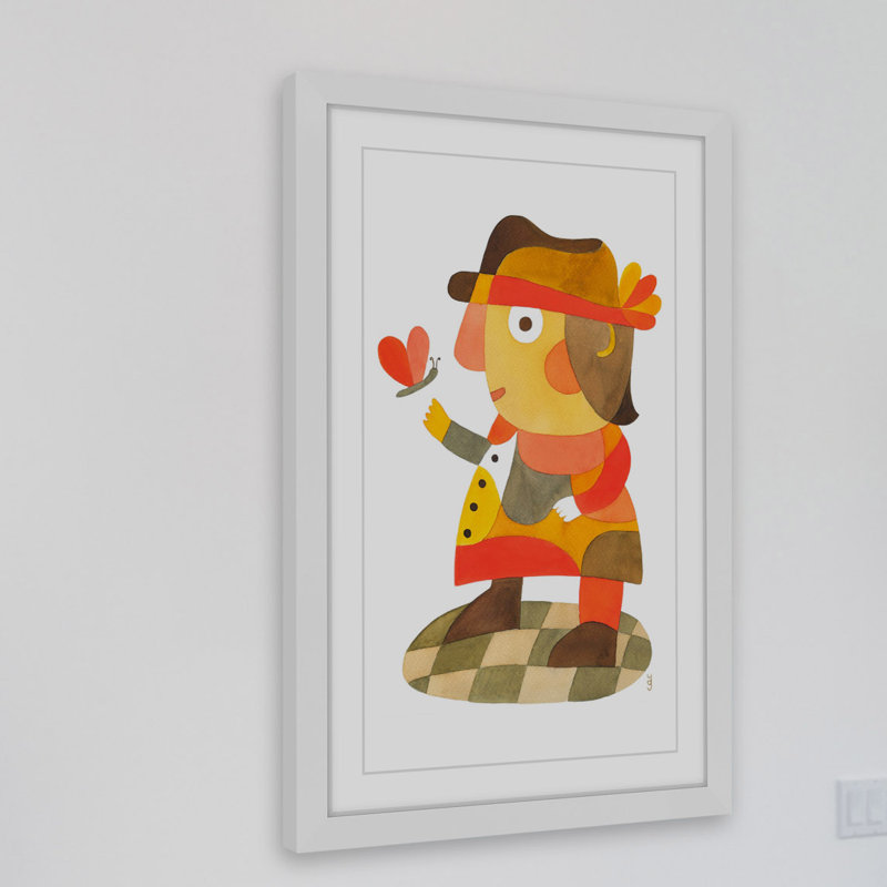 " Mister D " by Yolanta Gawlik, 36" H x 24" W, White Framed