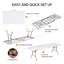 Table pliante en plastique blanche durable de 8 pi avec verrous de sécurité - Utilisation intérieure et extérieure-123497469-123497470