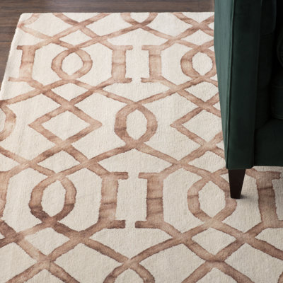 Xiong Hand Tufted Wool Geometric Rug