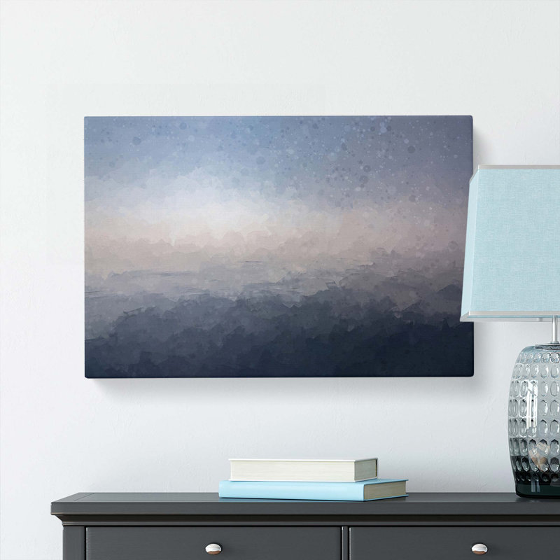 Ocean Horizon In Blue In Abstract - Wrapped Canvas, 40cm H x 60cm W x 3cm D