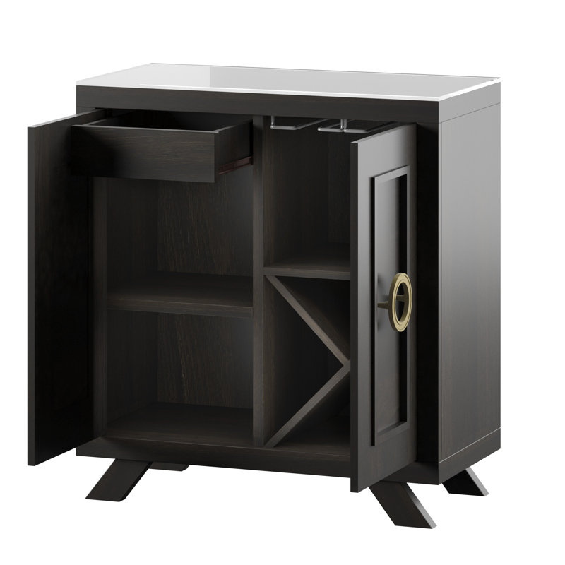 Carville 31.5'' Bar Cabinet, Bellmont Mahogany