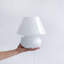 Glass Mushroom Table Lamp, Standard, White Stripe-1277167704