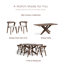 Chaises d'appoint en bois massif Rozella