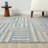 Vista Transitional Geometric Distressed Indoor Machine Washable Area Rug-100613664