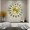 Horloge murale élégante 18 po Silent Peacock Design